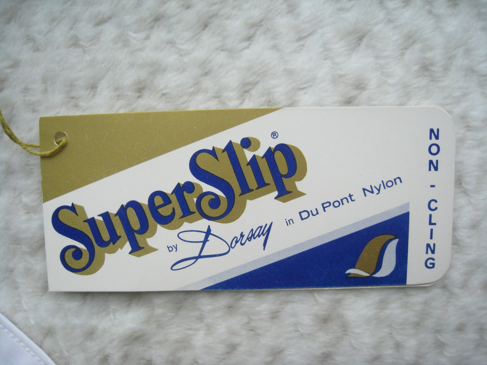 Vtg Super Slip by Dorsay Slip Dress Sz 36 White Du Pont Nylon New NOS READ