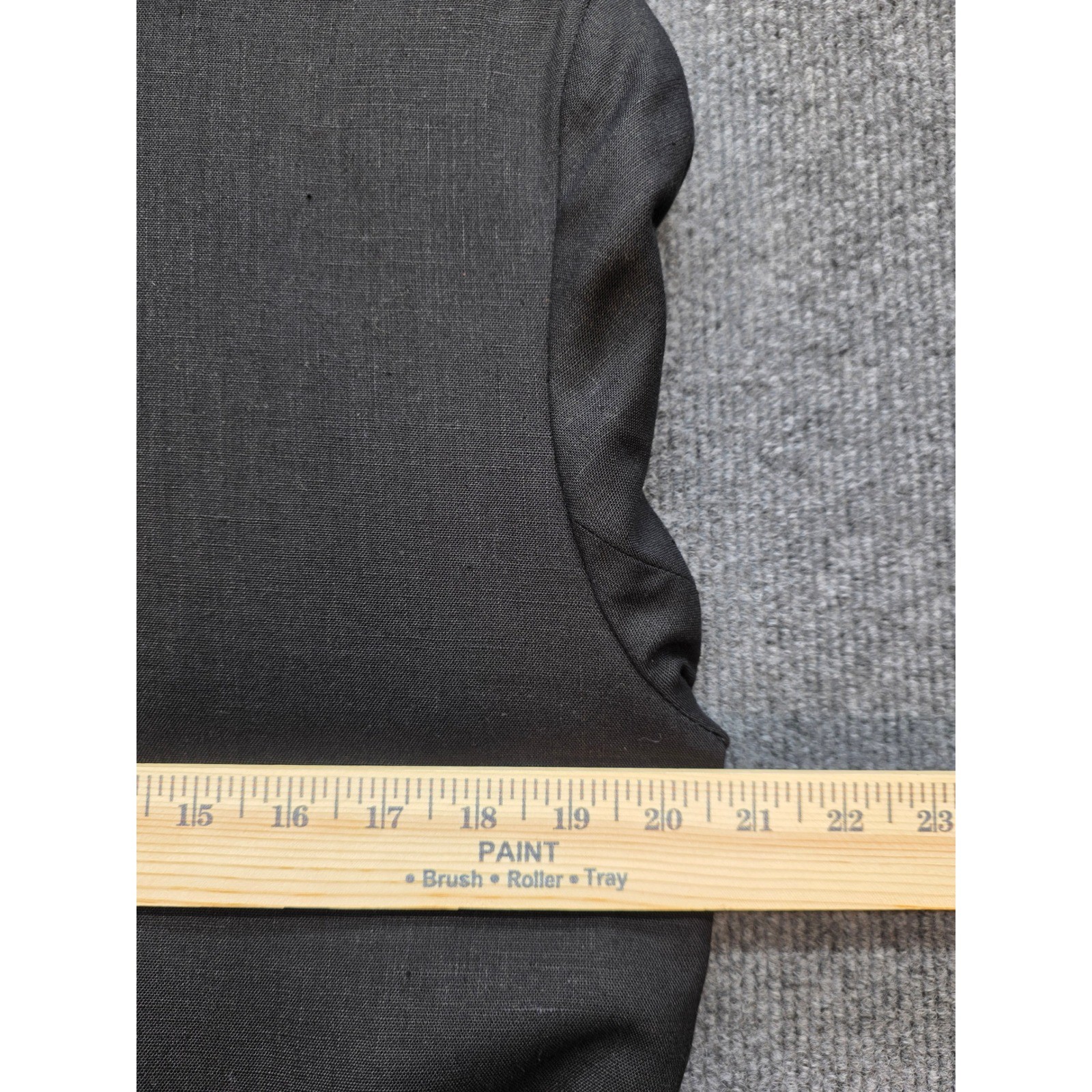 Stanley Blacker Safari Jacket Women 10 Black Excellent VTG Belted Linen Blend