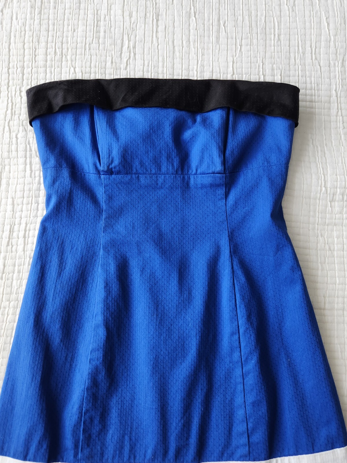 Vintage B. Darlin Strapless Colorblock Dress Size 9/10 Blue White Black
