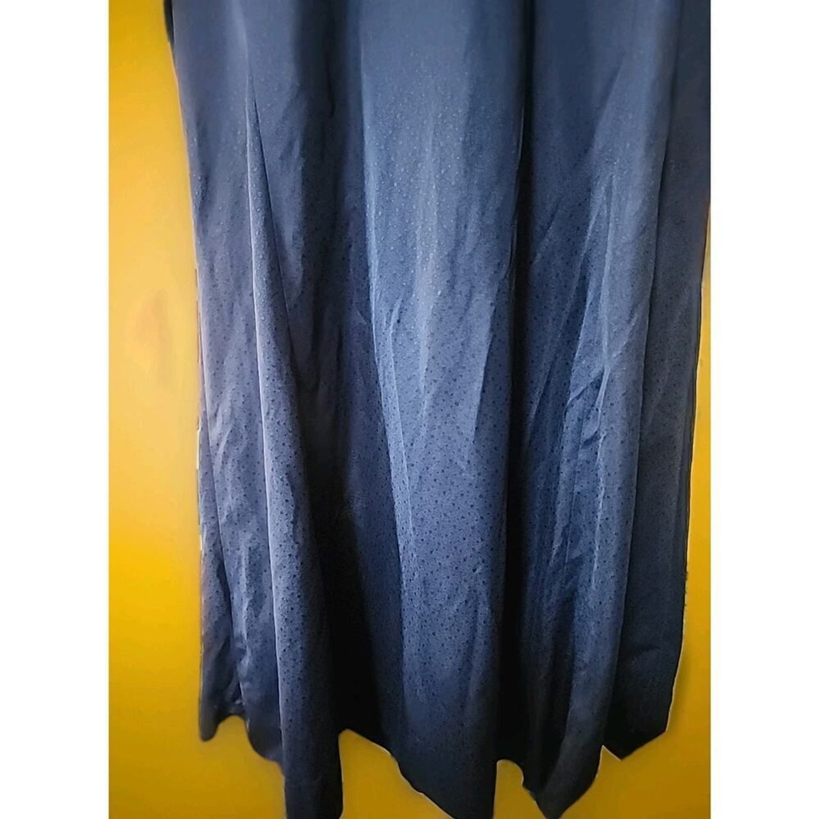 Vintage Tribute Blue Sheer Button Short Sleeve House Shift Dress A99 Madmen
