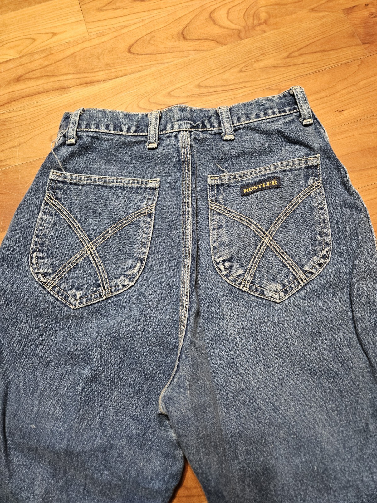 Vintage Rustler Jeans Juniors Size 11 Straight Western Made In USA