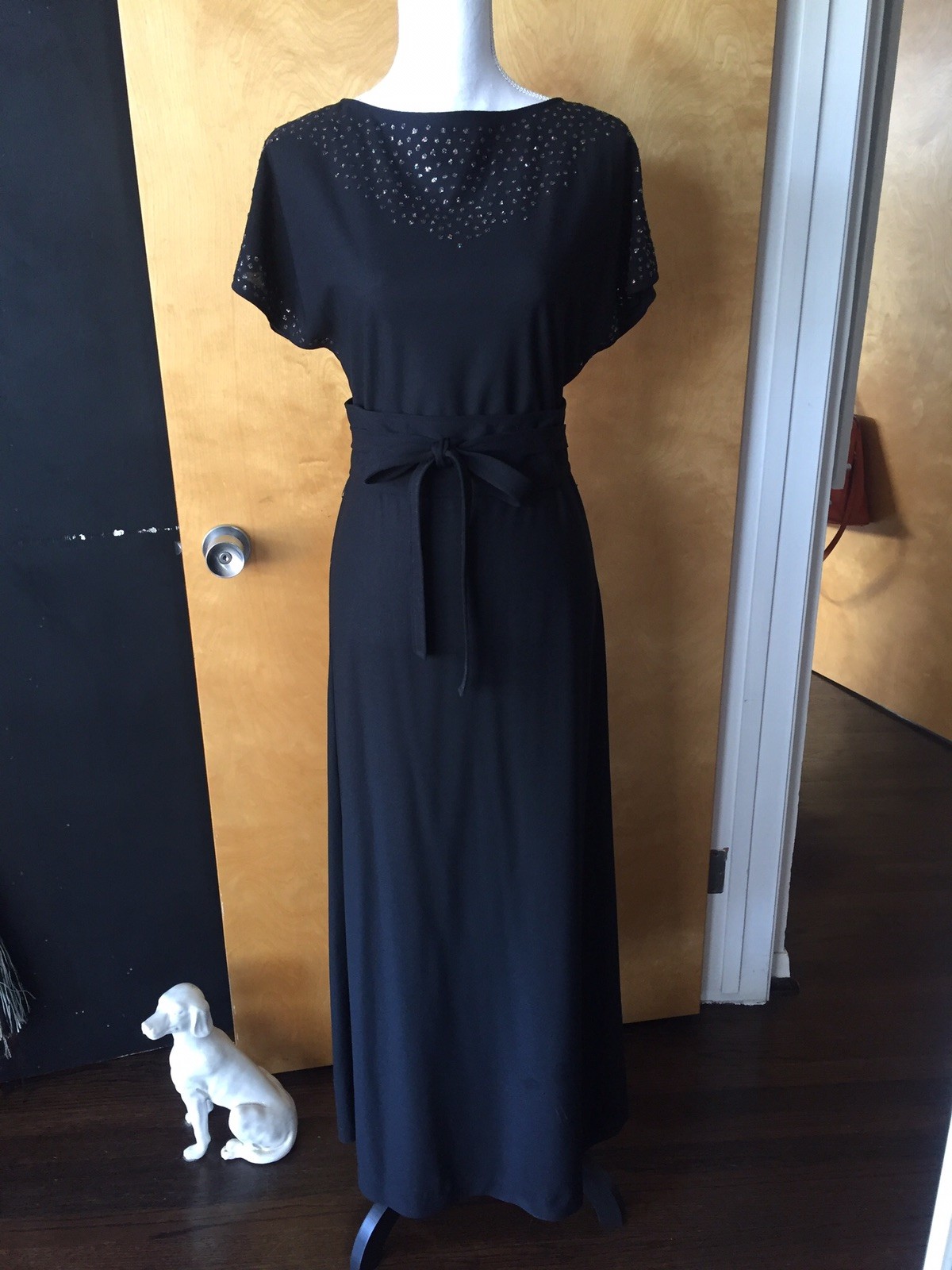 Vintage Peter Barron London 70’s Disco Glamrock Sparkly Maxi Dress