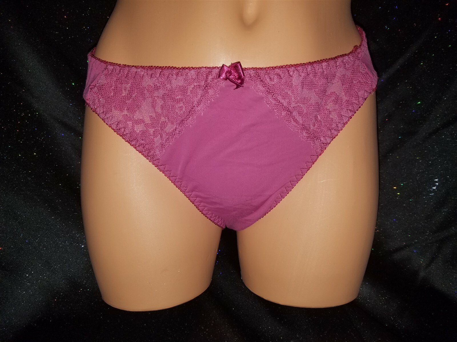Sz8/9 XL Bikini Panty-Sexy Burgandy W/ Lace Sides Panties