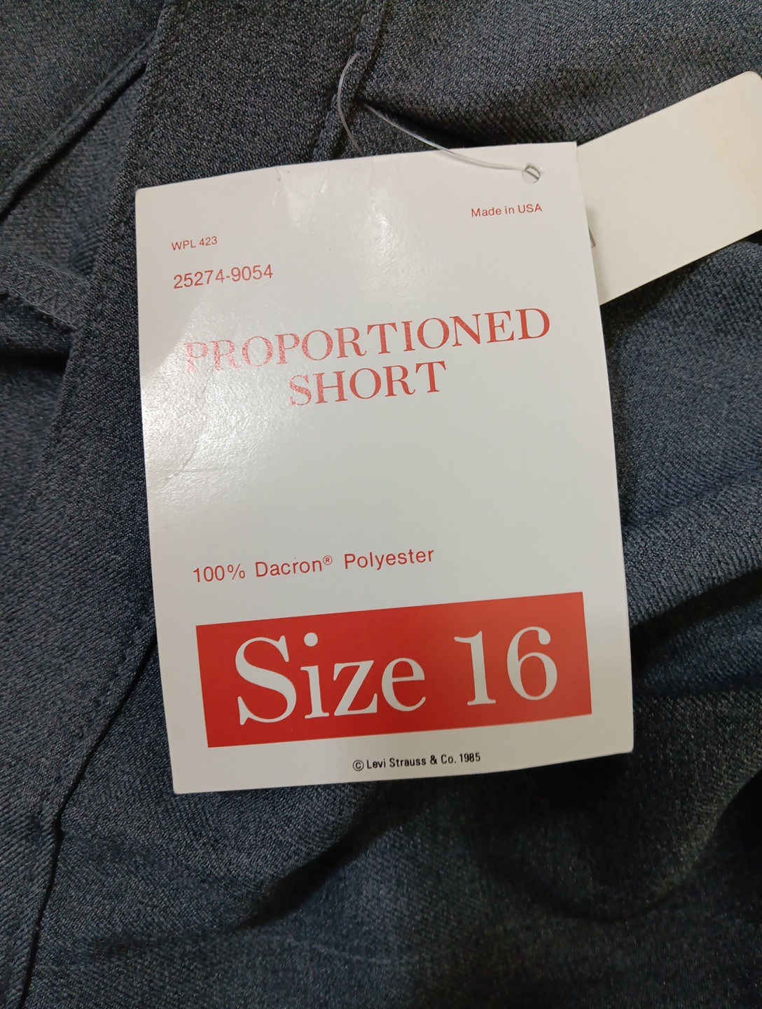 Vintage Levi Strauss Bend Over Pants Size 16 WMade in USA Proporationd Short