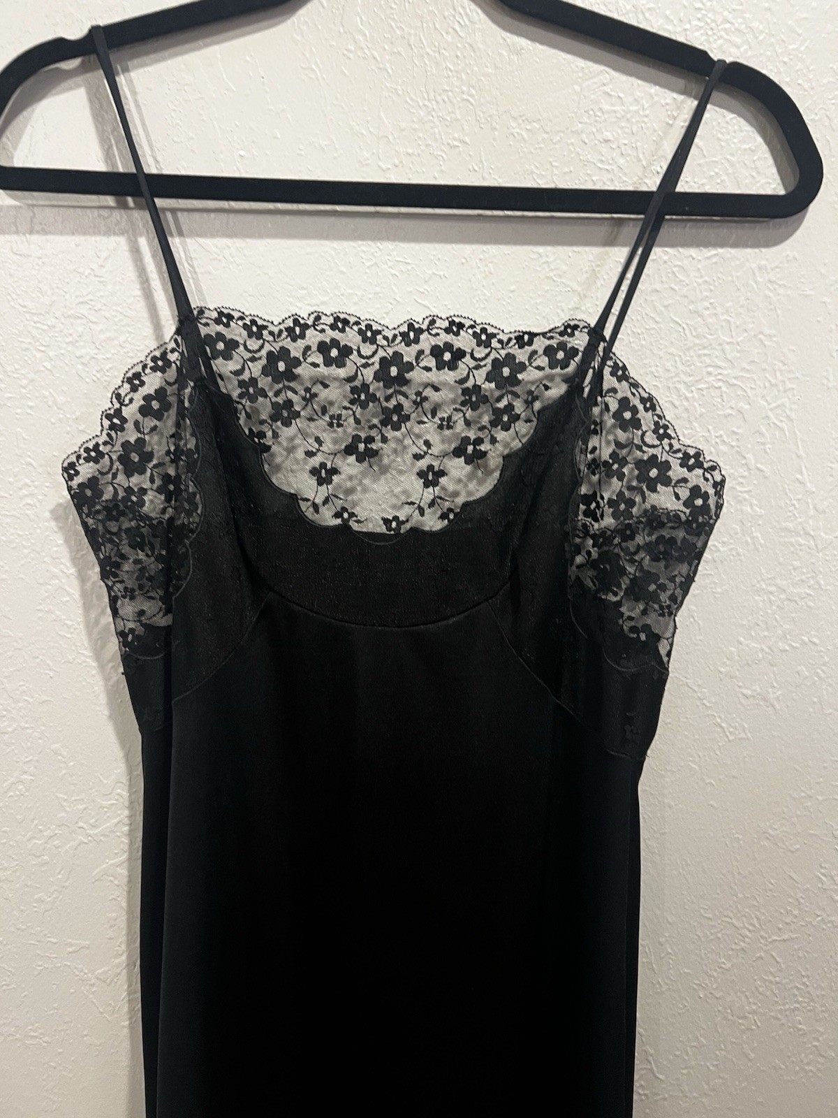 Vintage Ralph Montenero for Blanche 70’s Nylon Lace Night Gown Nightie Dress S