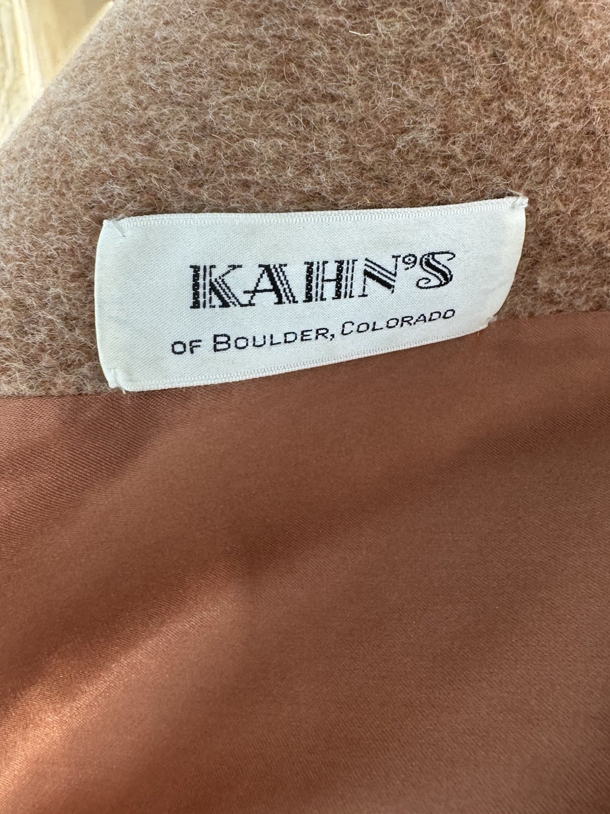 Vintage Kahn’s Boulder CO Wool Coat Womens Long Brown Oversized Boho Coat M/L