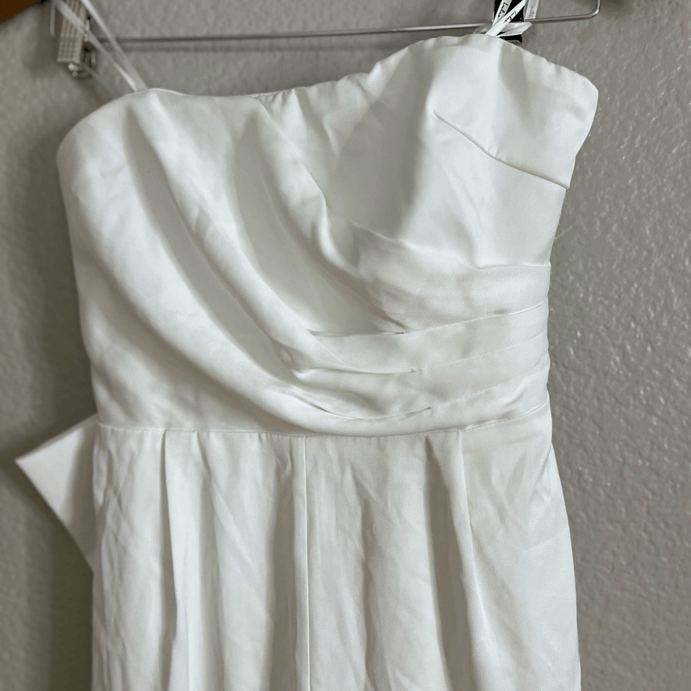 Lulus Beloved Bliss Ivory Strapless Slim Leg Bow Jumpsuit