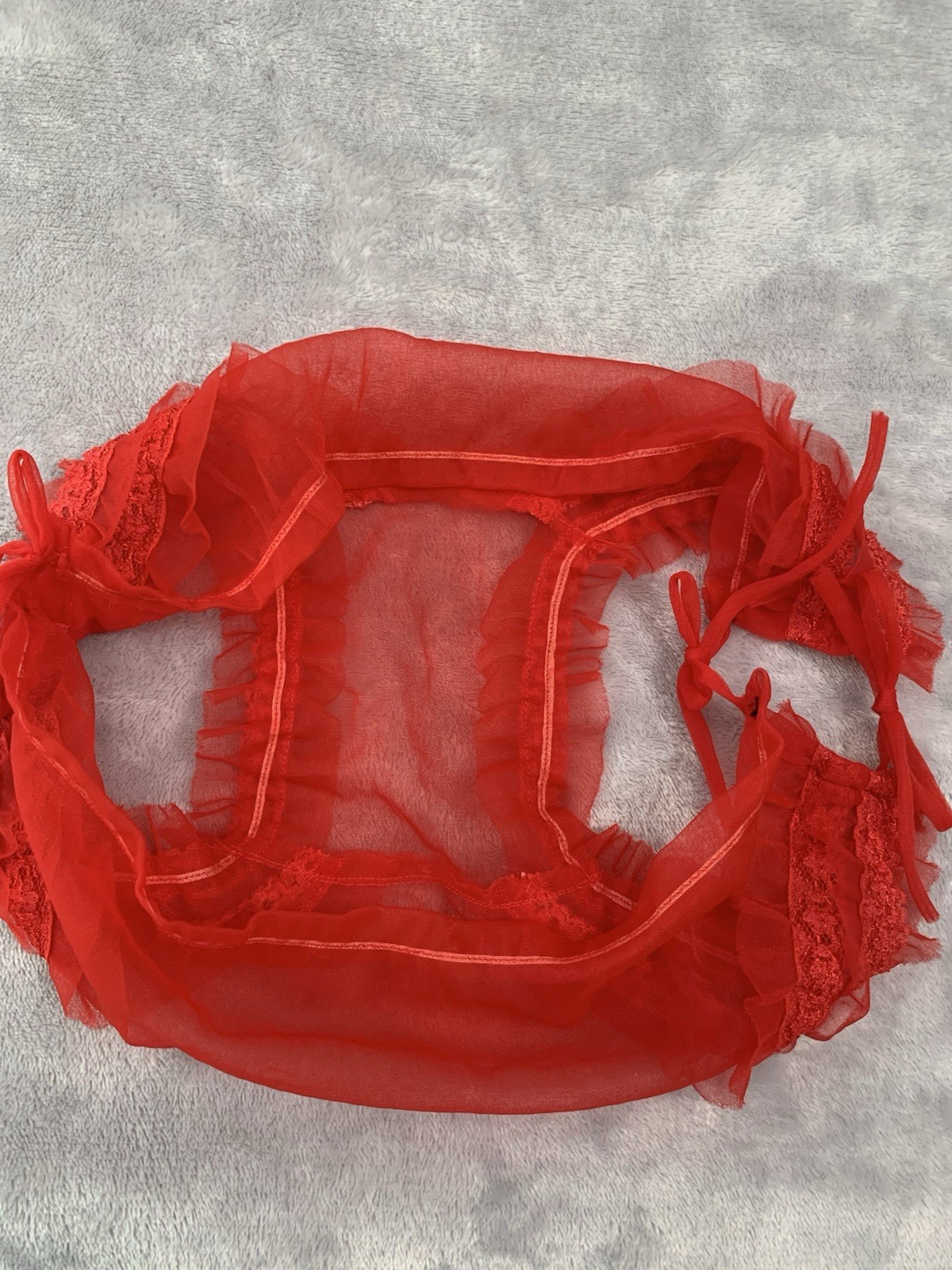 Vintage SHEER See Thru Gusset Low Rise Chiffon Bikini panties S 5 Unique Design