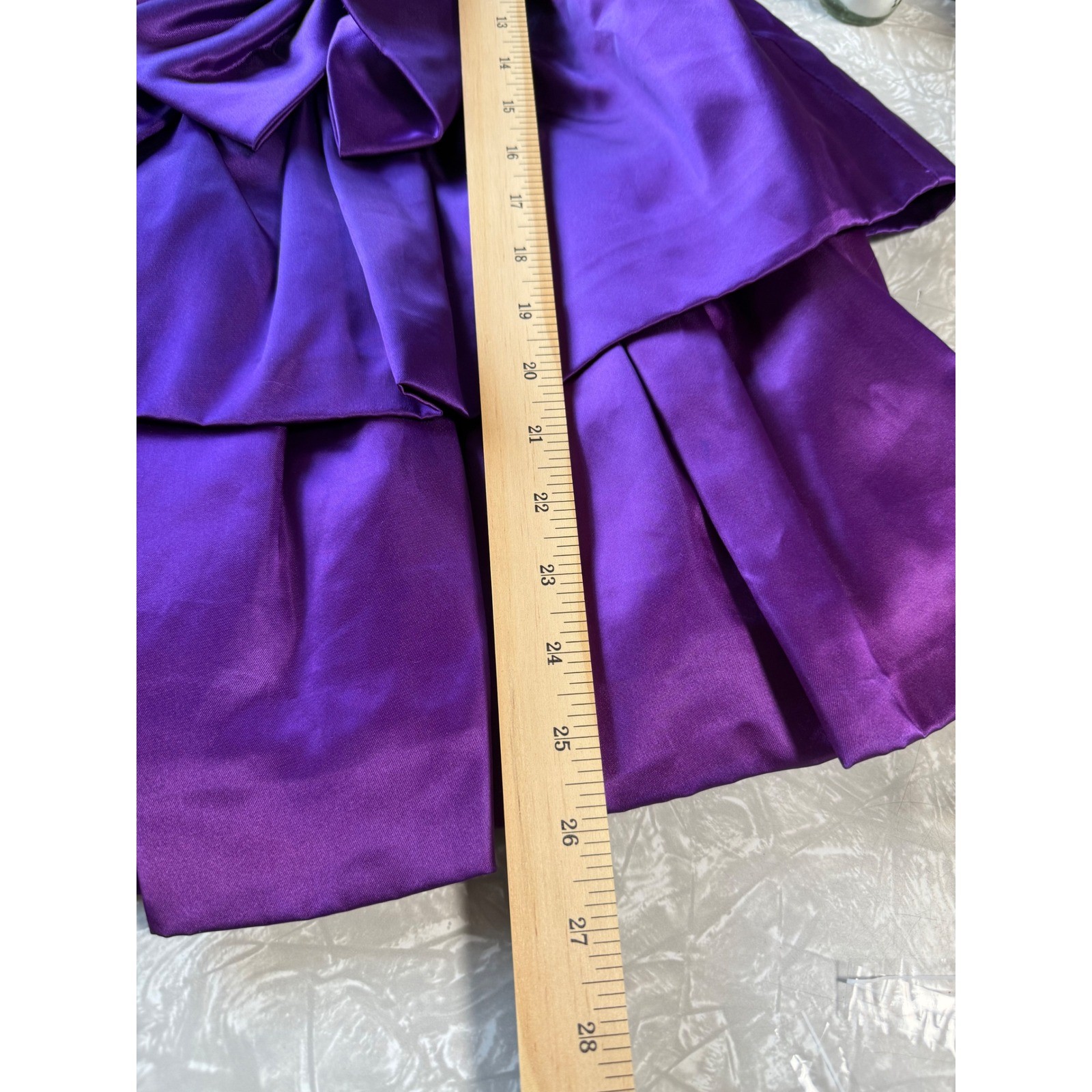 Notorious Vintage 80s Purple Sequin Velvet Satin Tiered Party Dress Size 5 Prom