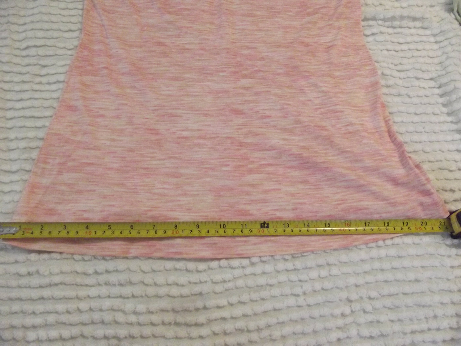 Vintage Hand Sewn simple Pull-Over shirt Back Zipper Size L/XL Pink Multi