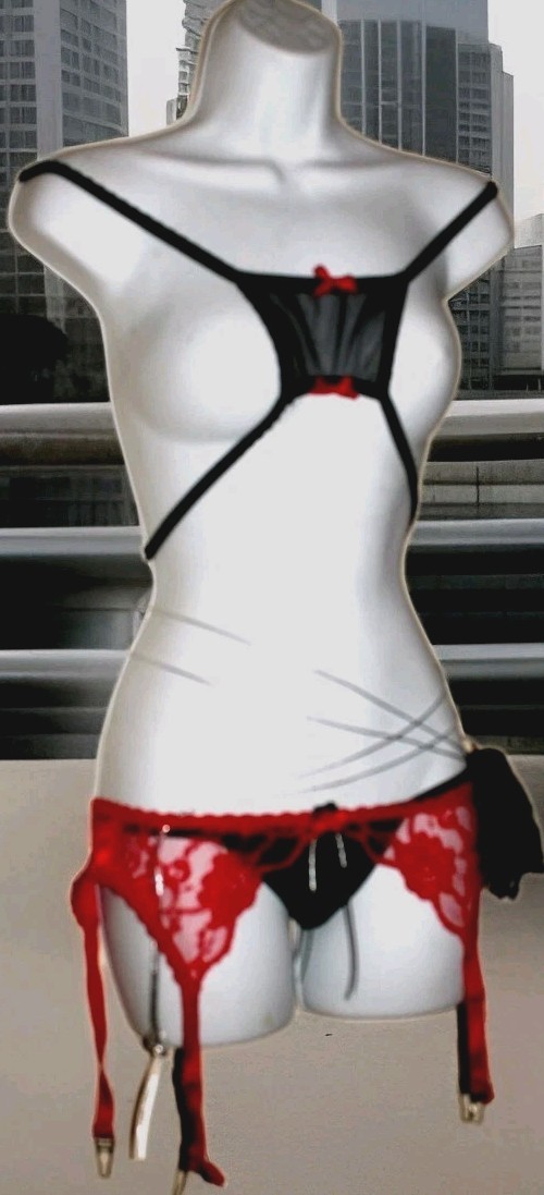 Bra and Panty Set, Lingerie 1 of a Kind Vintage & New Mash Up Ensemble