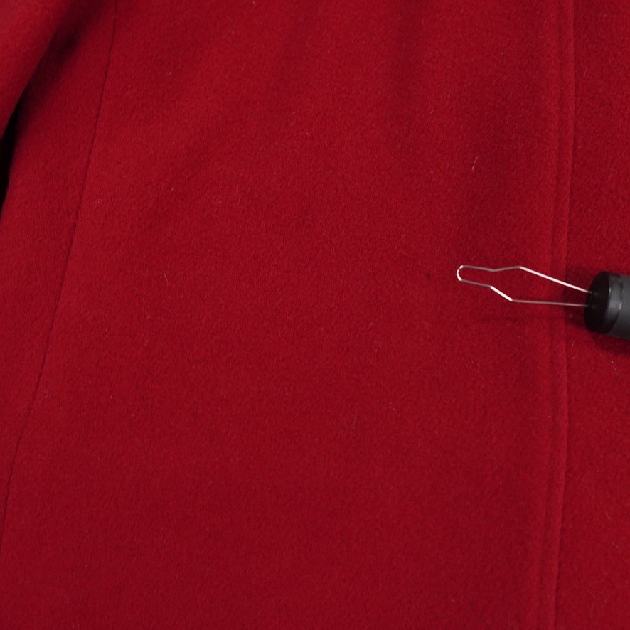 VTG Talbots Wool Toggle Duffel Coat Womens 6 Red Petite Removable Hood Gorpcore