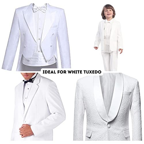 12 Pcs Satin Buttons – 0.6 inch Tuxedo Buttons with Shank – Perfect for White
