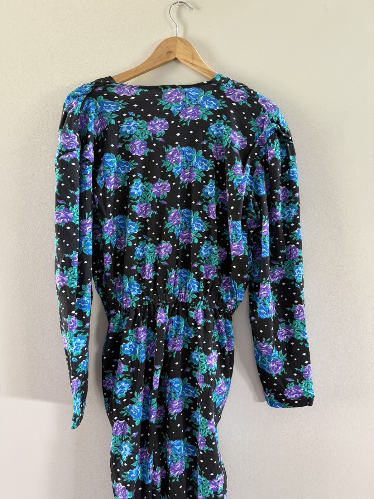 vintage floral jumpsuit 80s Mooncraft made in USA w/pockets Size medium