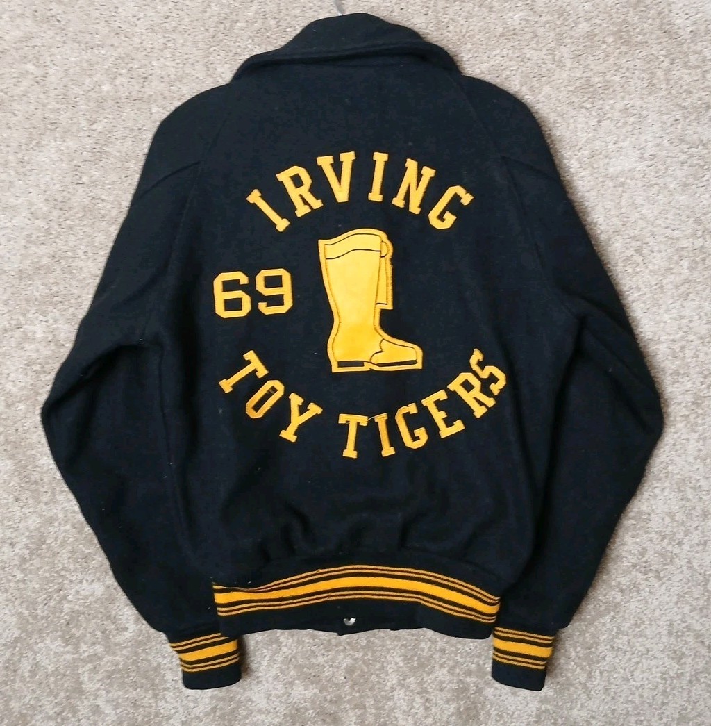 True Vintage Irving Toy Tigers 1969 Womens 36 Marching Band Varsity Jacket