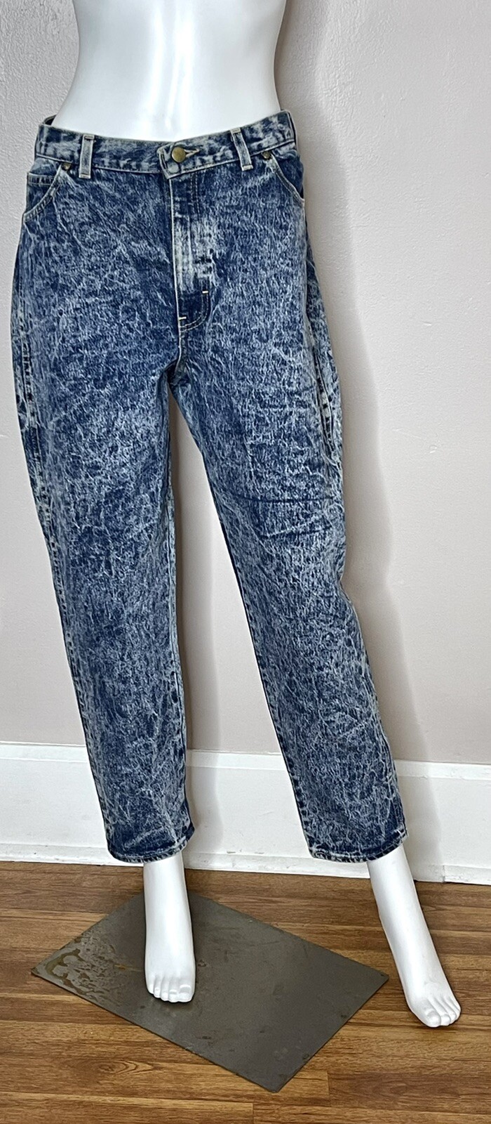 VTG P.S. Gitano 10 short Jeans Relaxed Taper Mom High Waist Acid Wash 31 X 28