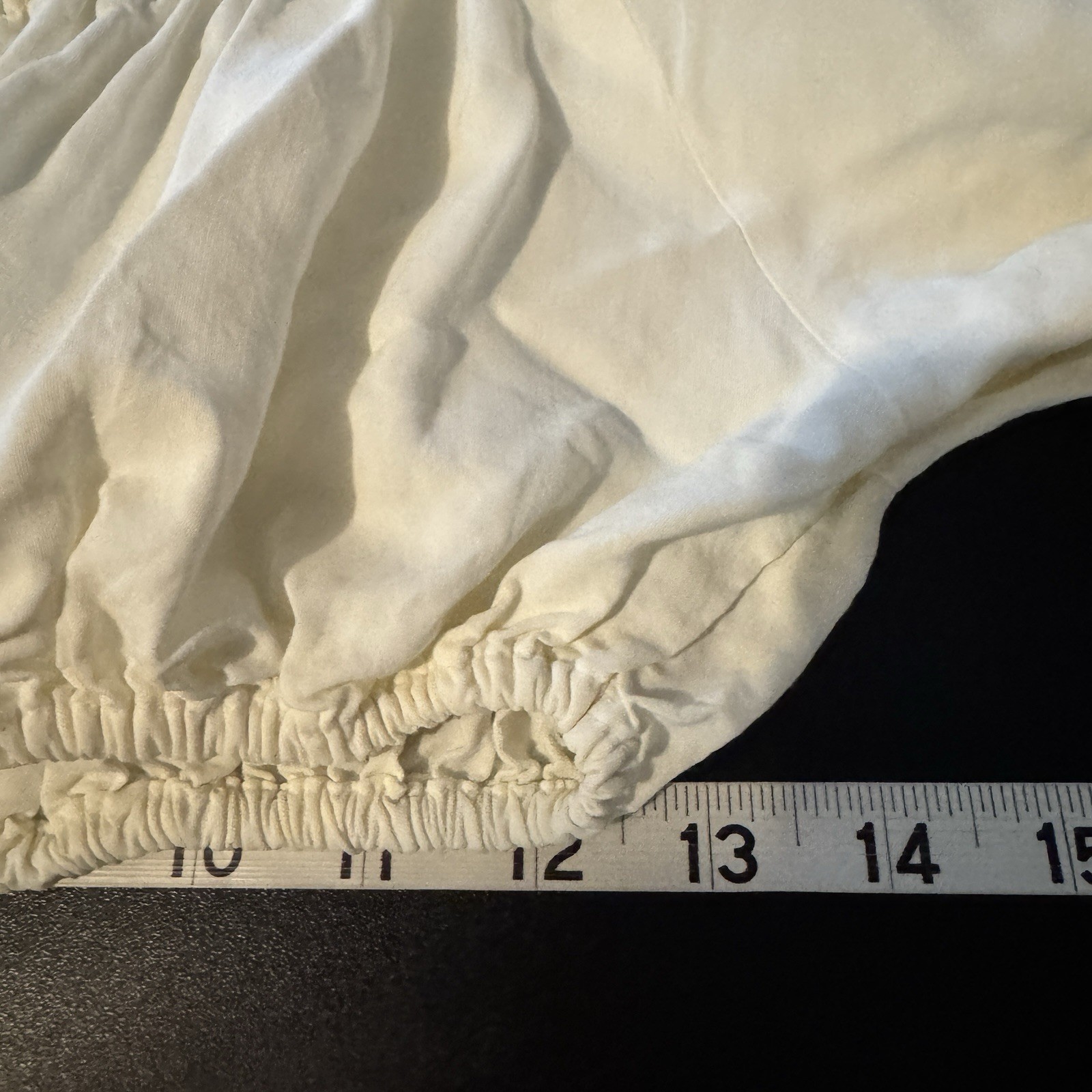 Vintage Victorian Crop Top Small Ivory Boho Hippie Ren Fair Stretch Bubble Hem