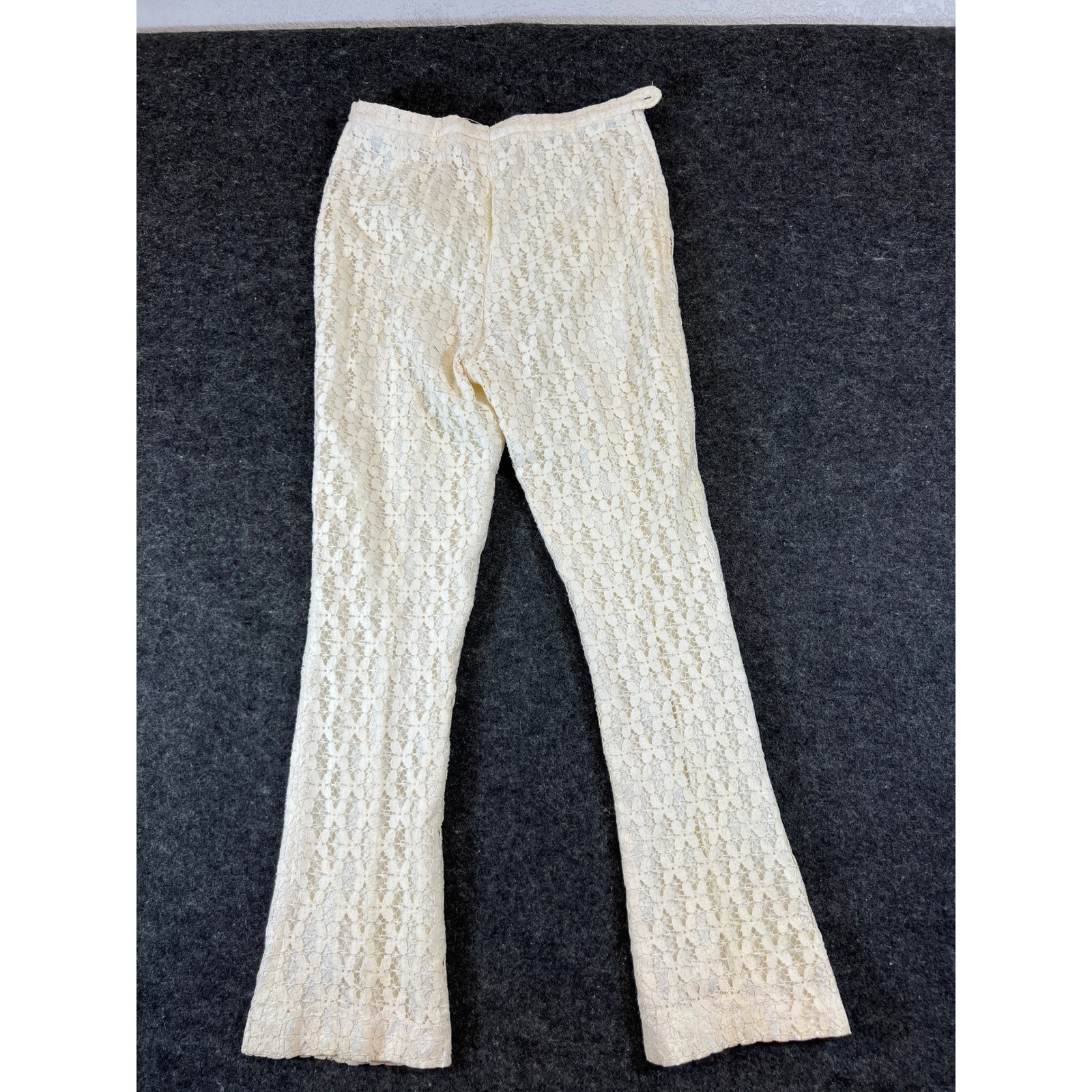 VTG 60s Saks Fifth Avenue Lynn Stuart Floral Lace Blouse and Flare Pants 2pc Set