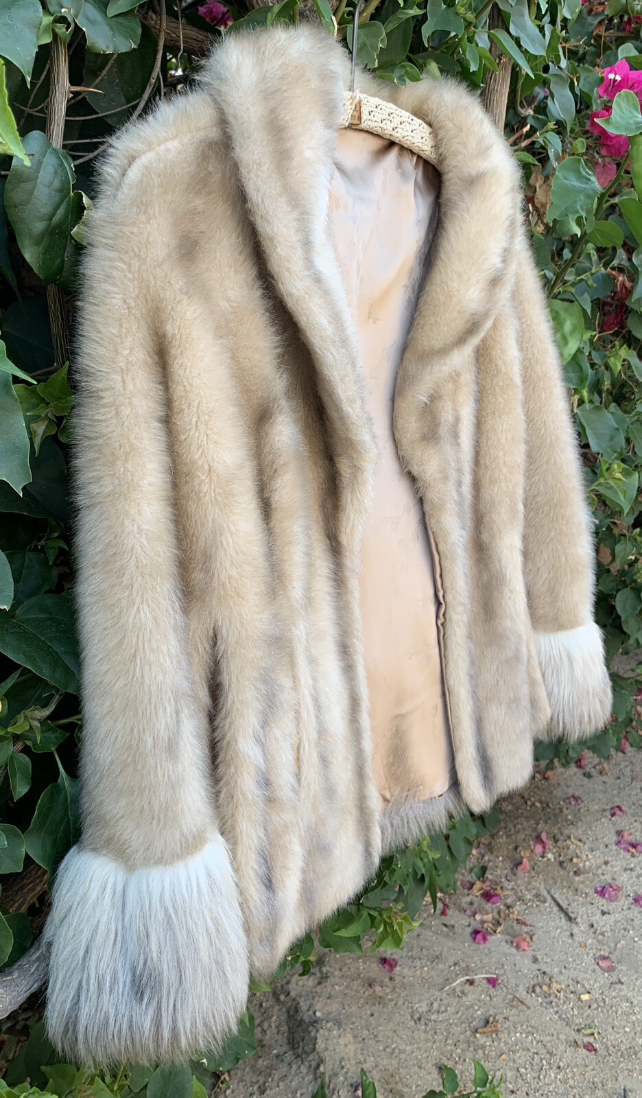Sears Fashions Regina Glenara by Glenoit Cape Capelet Faux Fur Mob Wife Size S