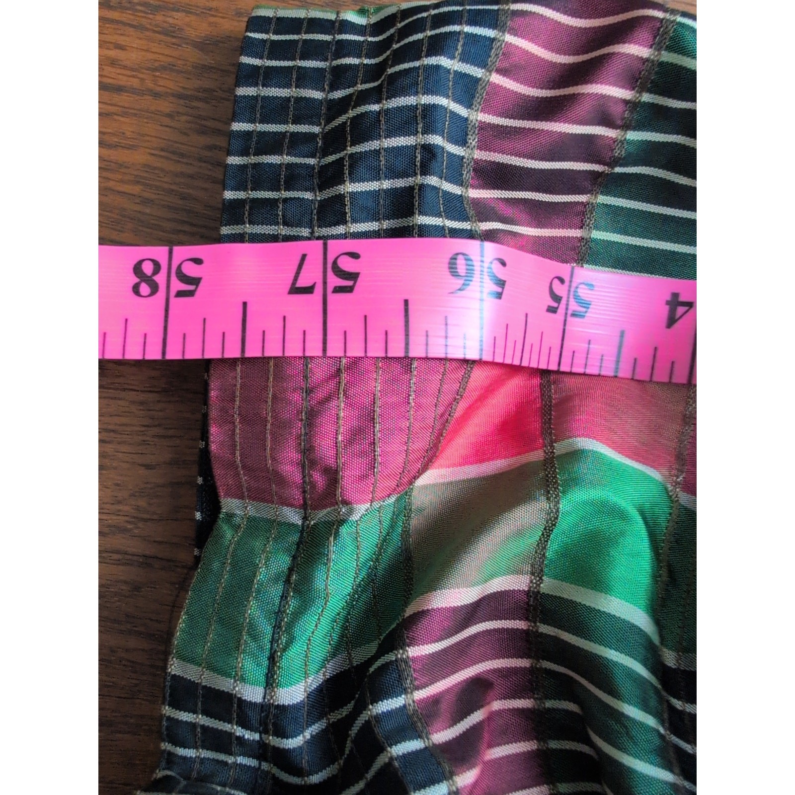 Vintage Party Lines by Domb Black Velvet Green/Pink Taffeta Dress Ball gown XXS
