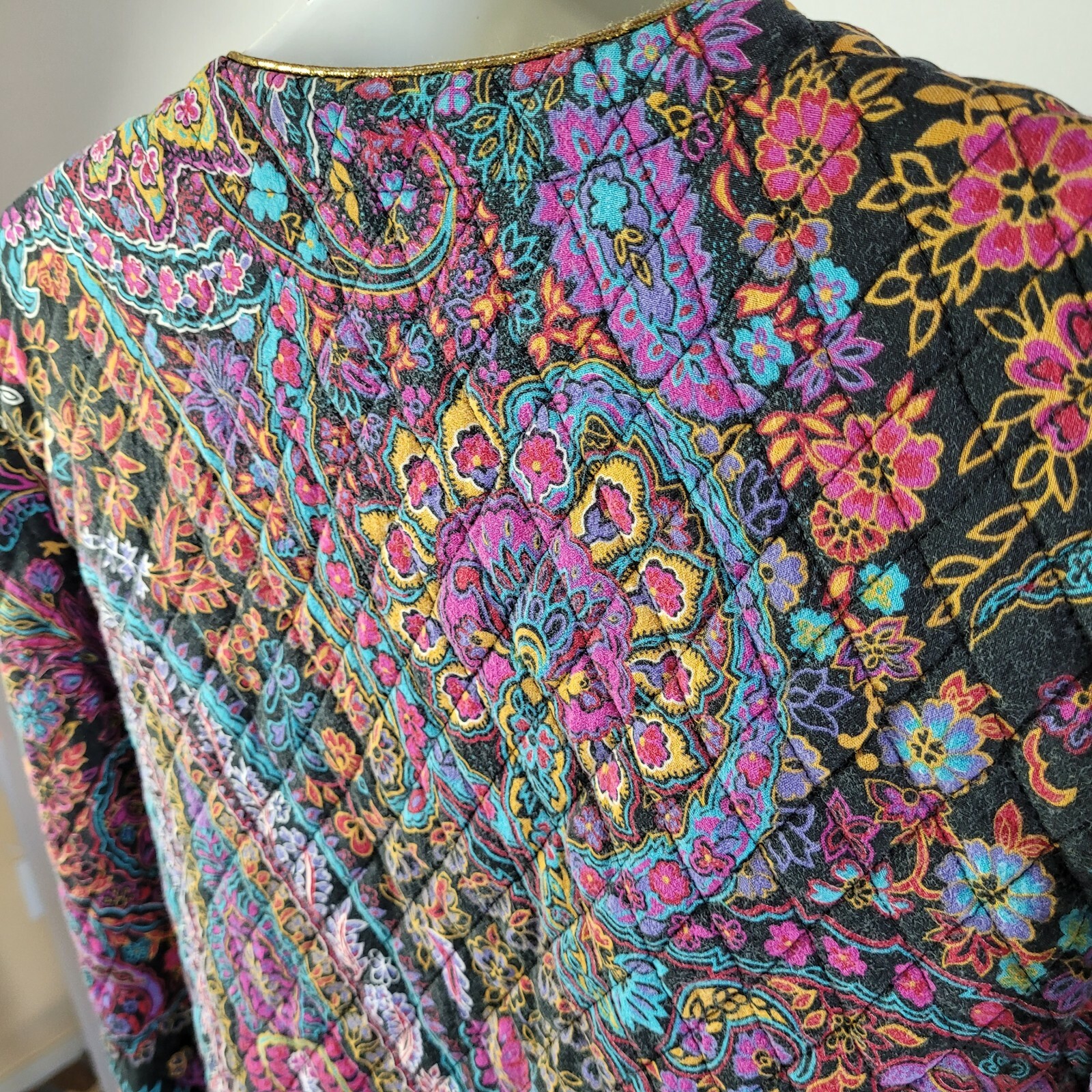 Jeffrey & Dara By Linda Hutley Vintage 80’s Quilted Cropped Jacket Sz 9-10 (M)