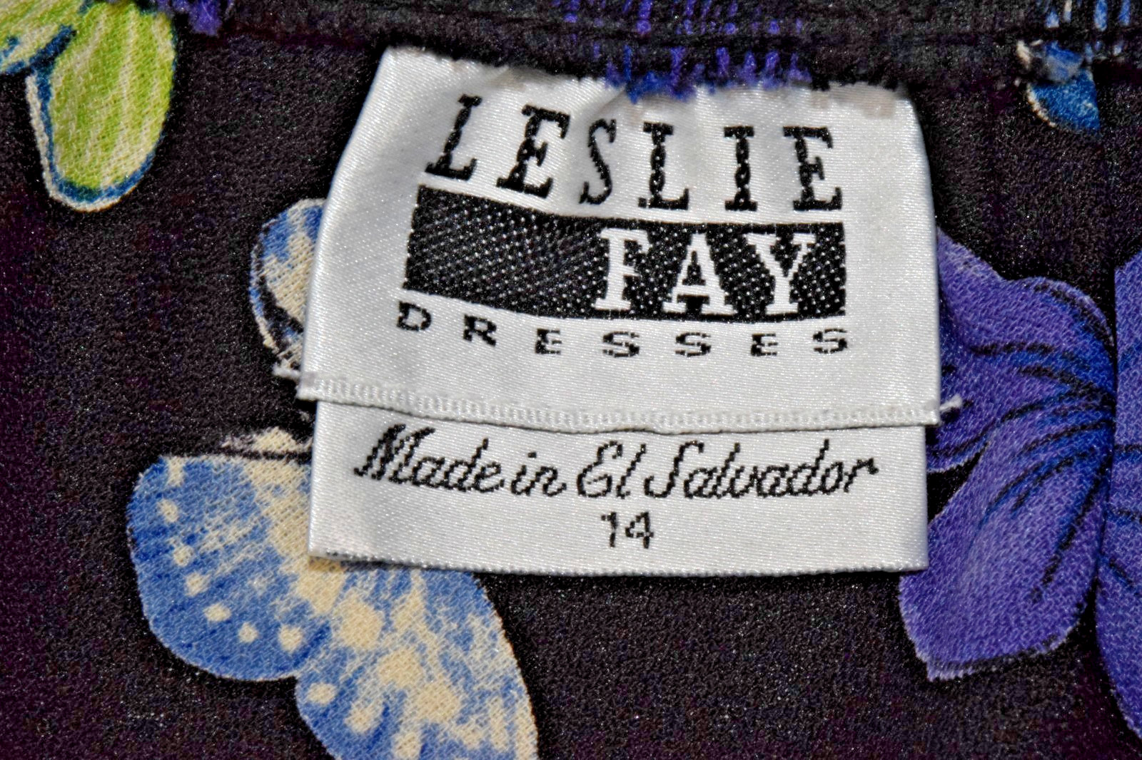Vintage Leslie Fay Skirt with Matching Sash Size 14 90s Purple Green Butterfly