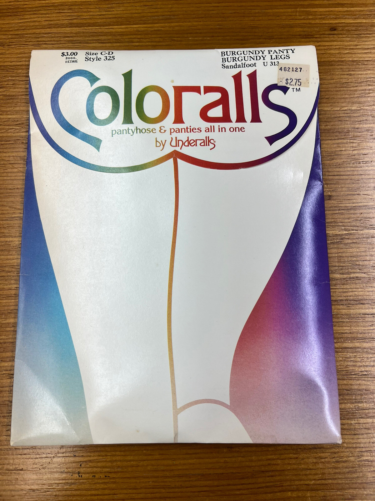 Vintage 1983 Coloralls Sandalfoot Pantyhose BURGANDY RED Size C-D NEW UNOPENED