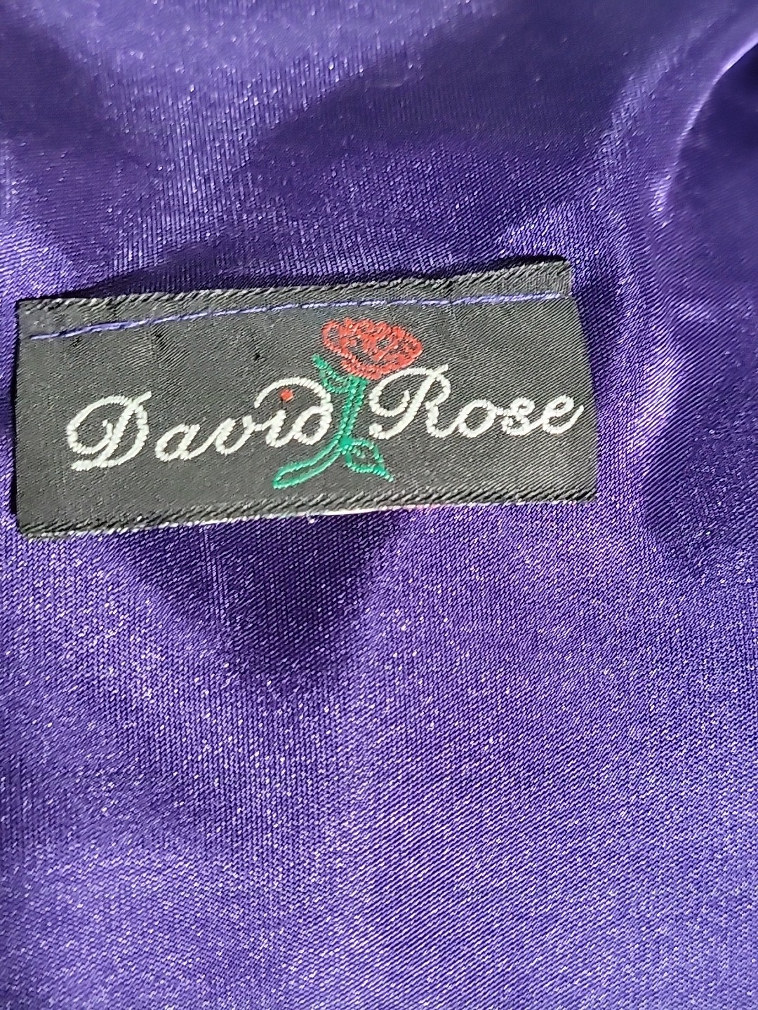 David Rose Vintage 14 Purple Wrap Ruffled Embellished Shoulder Women’s Dress #CC