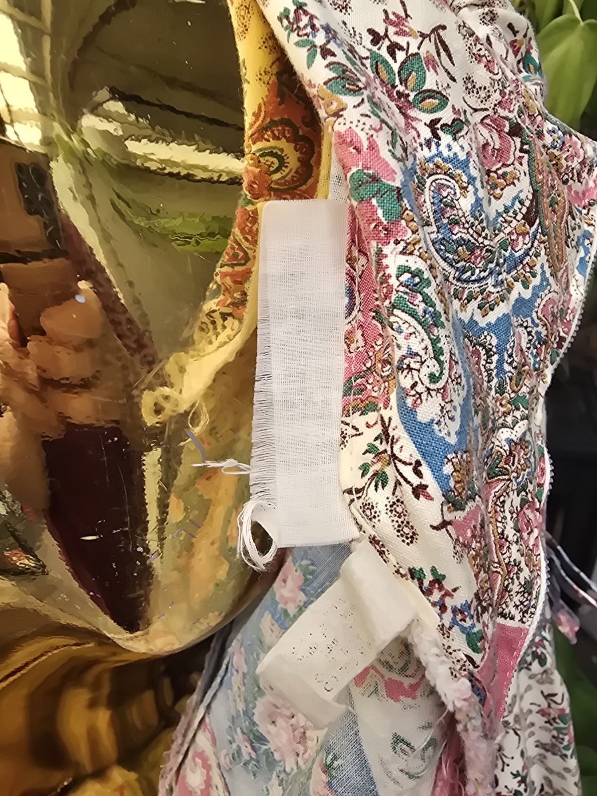 Vintage 1970s Vicky Vaught Prairie Maxi Dress Floral Patchwork Bell Sleeve S