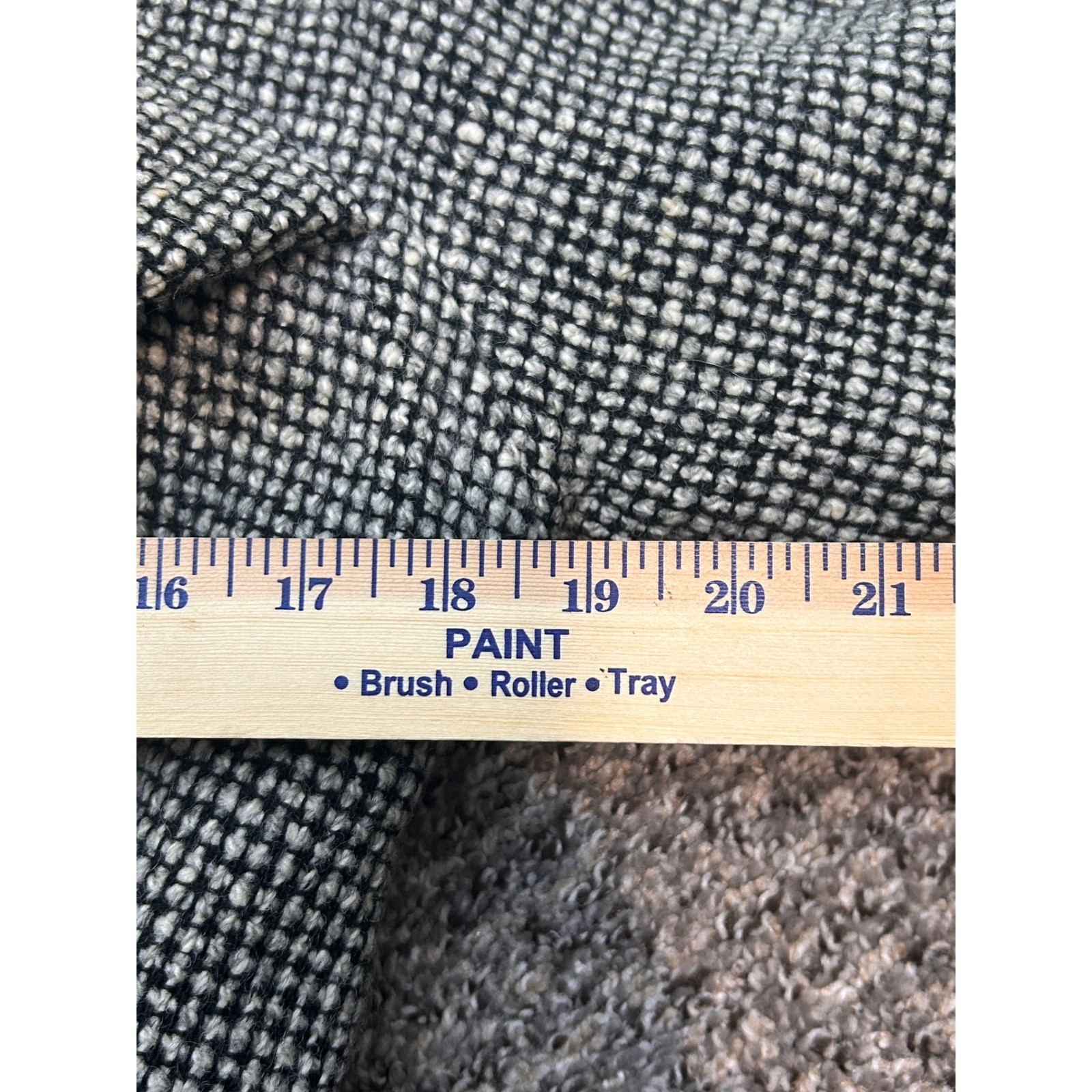 Vintage Great Britain Black White Tweed Wool Maxi Coat Long Trench Jacket Womens