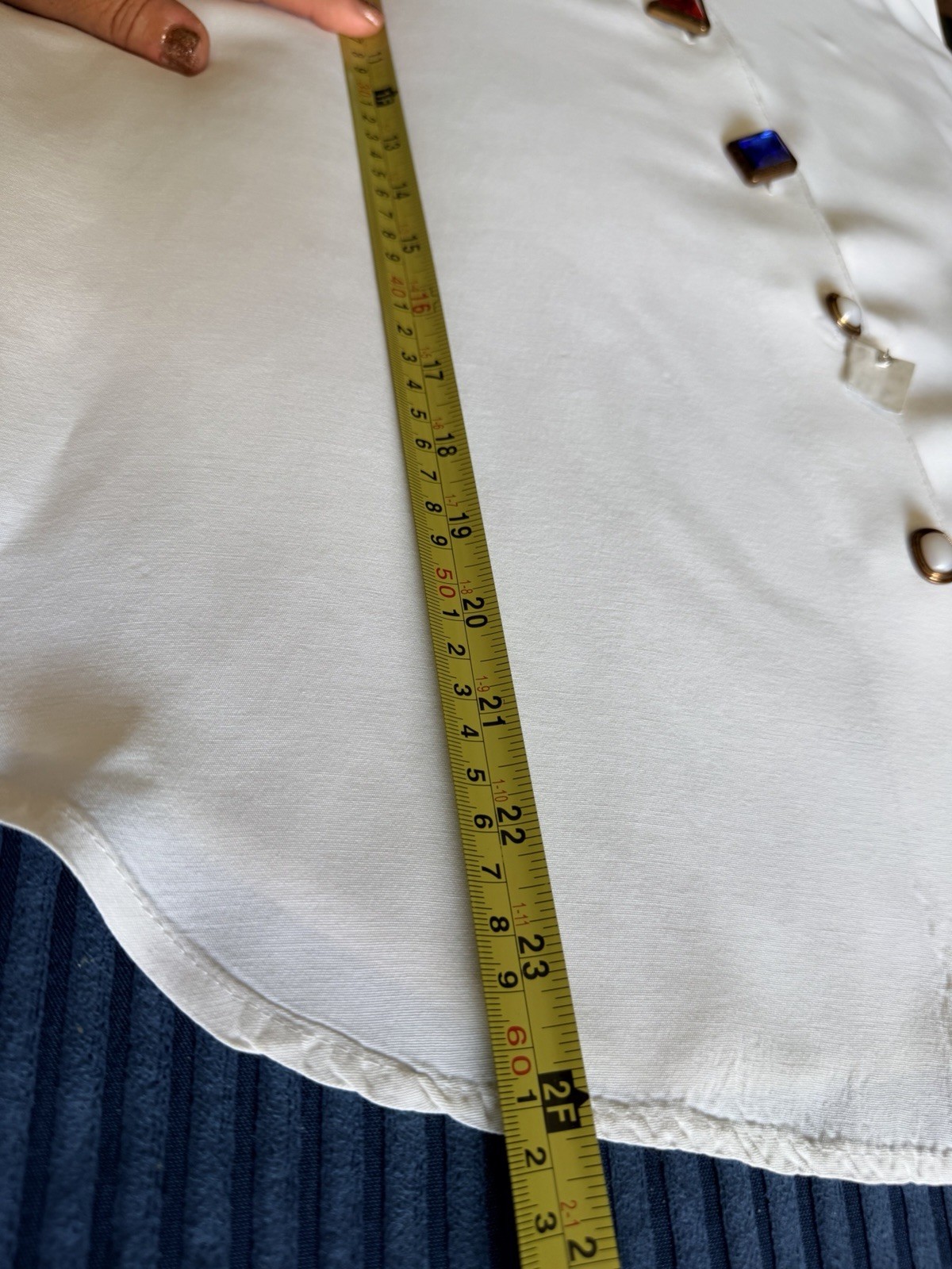 VTG 80’s FLORY USA 100% Rayon Jewel Button Down Chiffon Shirt Size M Hudson’s