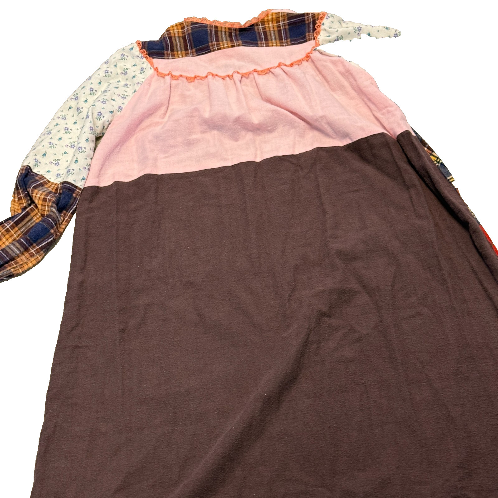 Vintage Handmade Patchwork Prairie Maxi Dress – One-of-a-Kind – Fits Like M/L