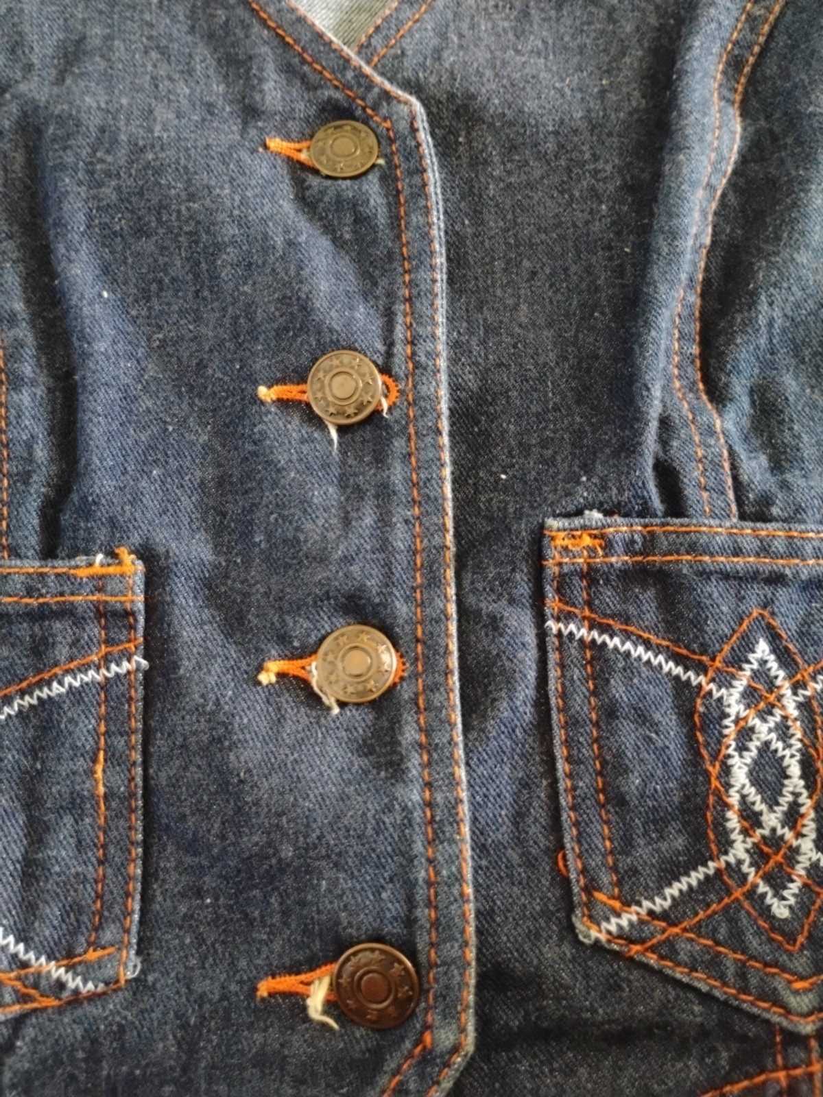 Vintage Super 1970S Joni Blair Of California Dark Denim Vest Set Size 5