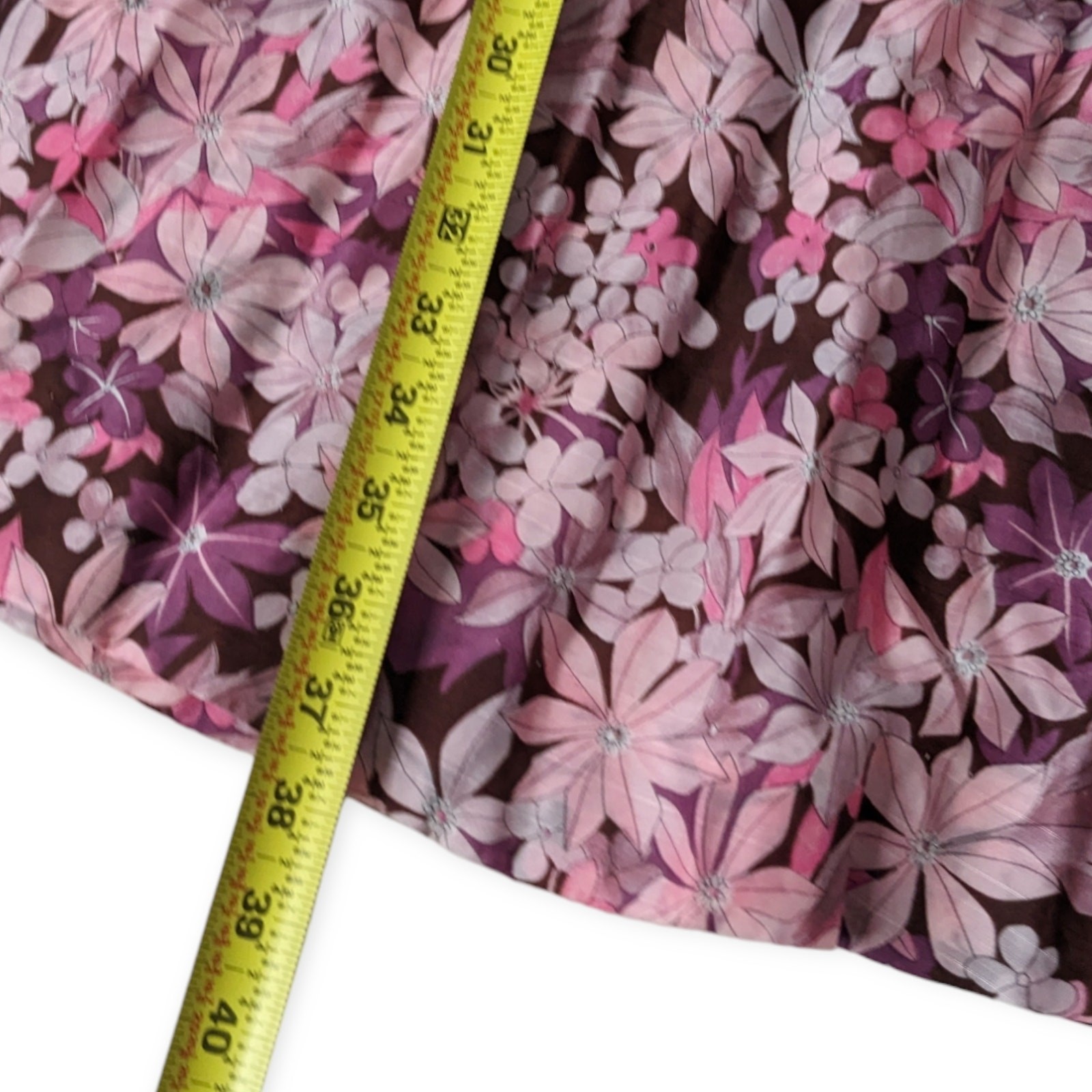 Midcentury 50s 60s Orchid Plum Purple Tropical Silk Scoop Neck Patio Dress XS
