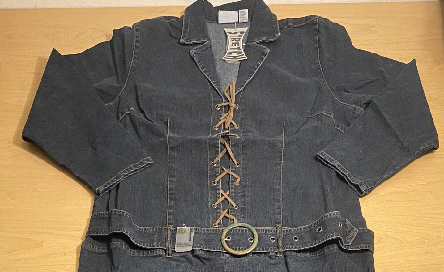 Vintage Sunshine Apparel Denim Jumpsuit Women’s Size 20W NOS Deadstock New