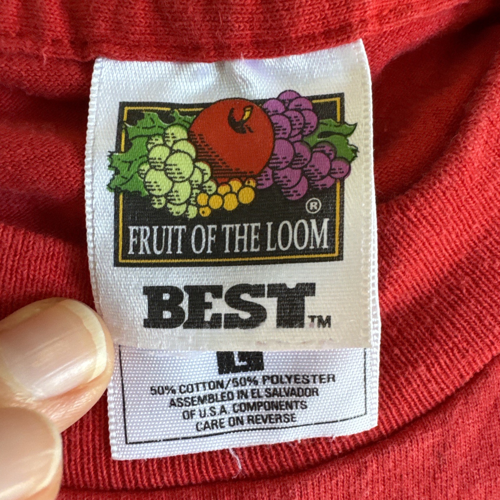 Vintage Fruit Of The Loom Baton Twirling T Shirt Red Size Large