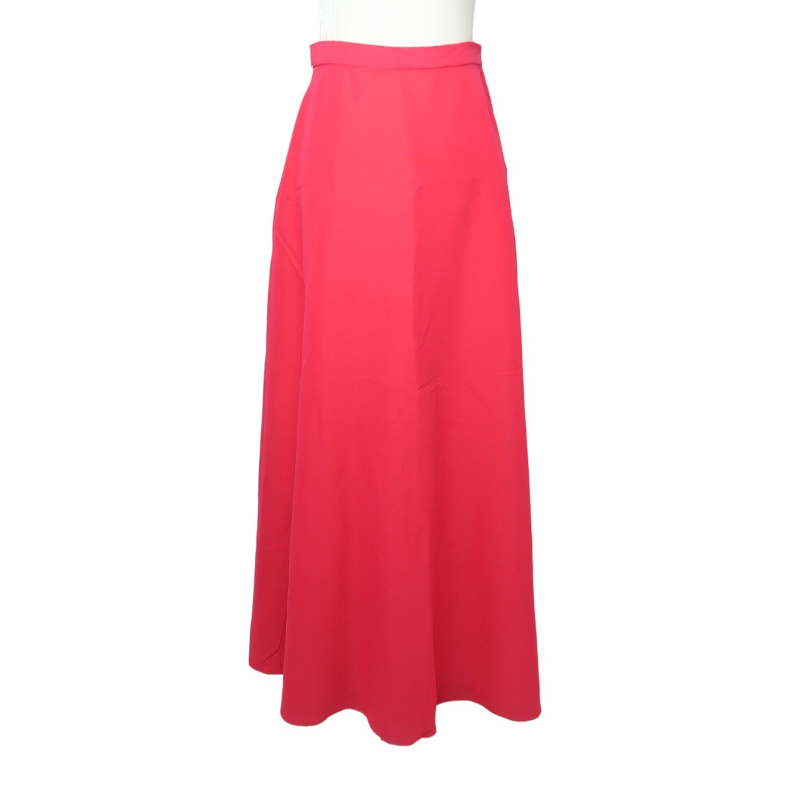 Vintage 70s Malbe hot pink full long formal maxi skirt 27″