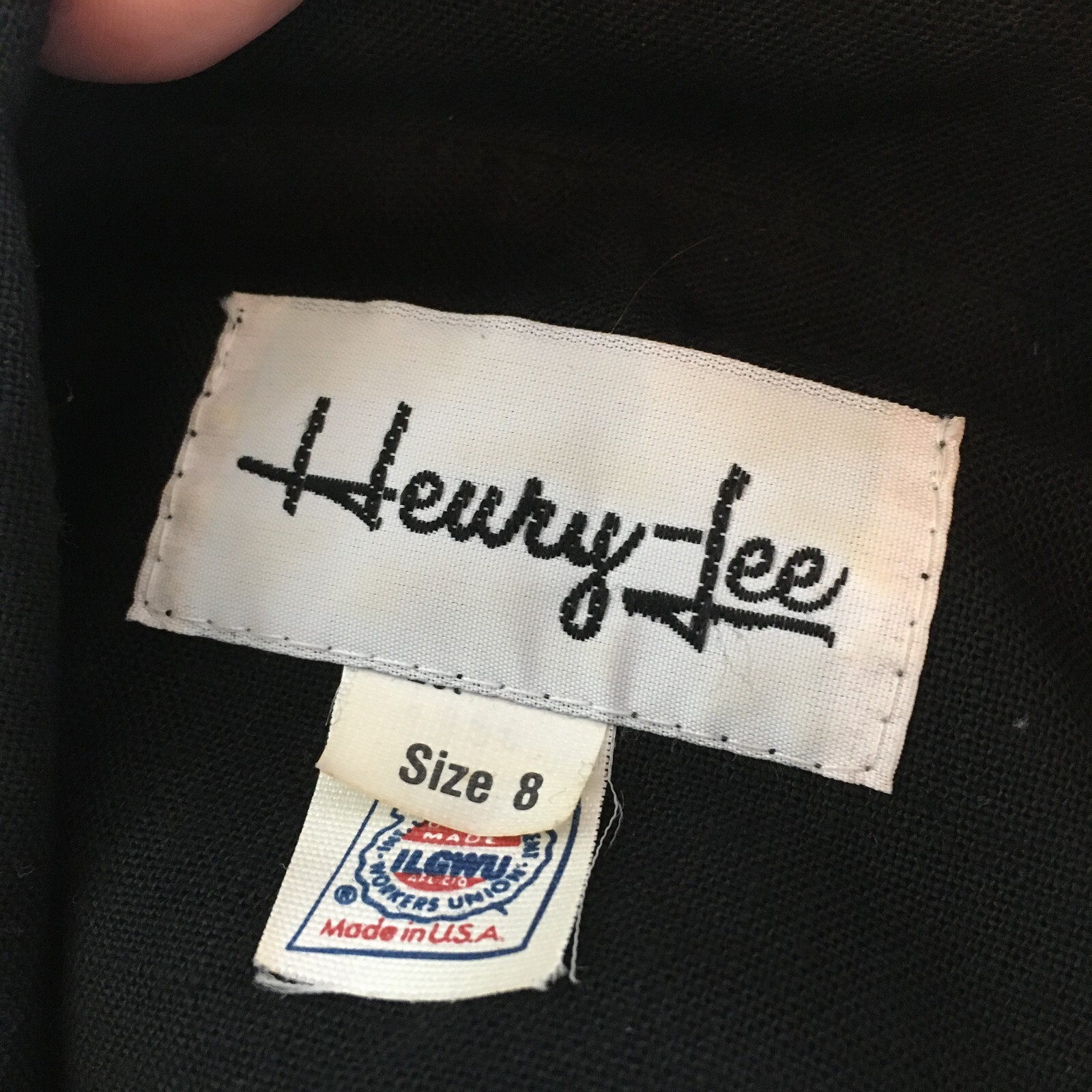Henry Lee Vintage Womans Black Dress, Shirtdress, Pockets, 8, 40 bust