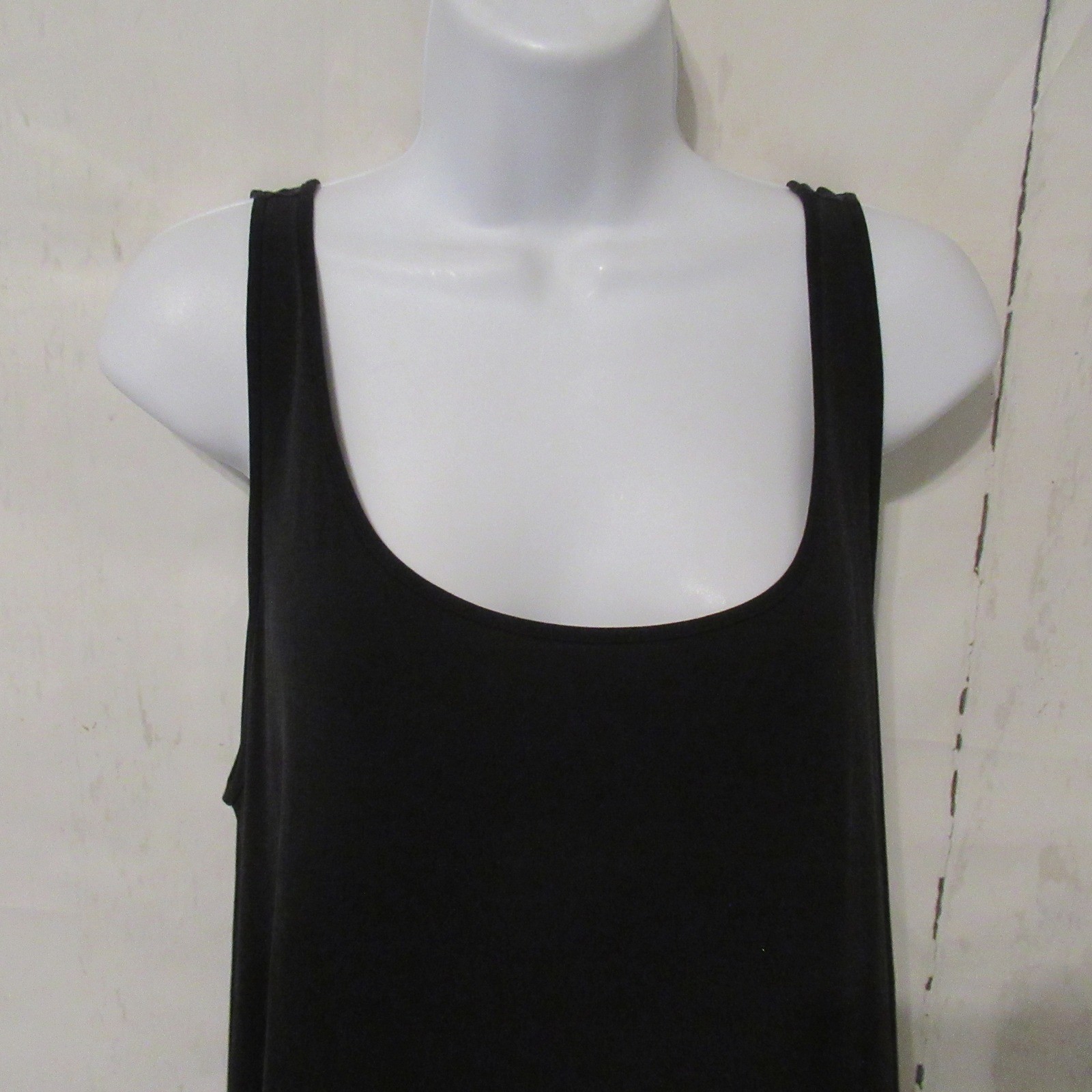 Eileen Fisher Tank Top XL Black 100% Silk Tunic Lagenlook Minimalist Capsule