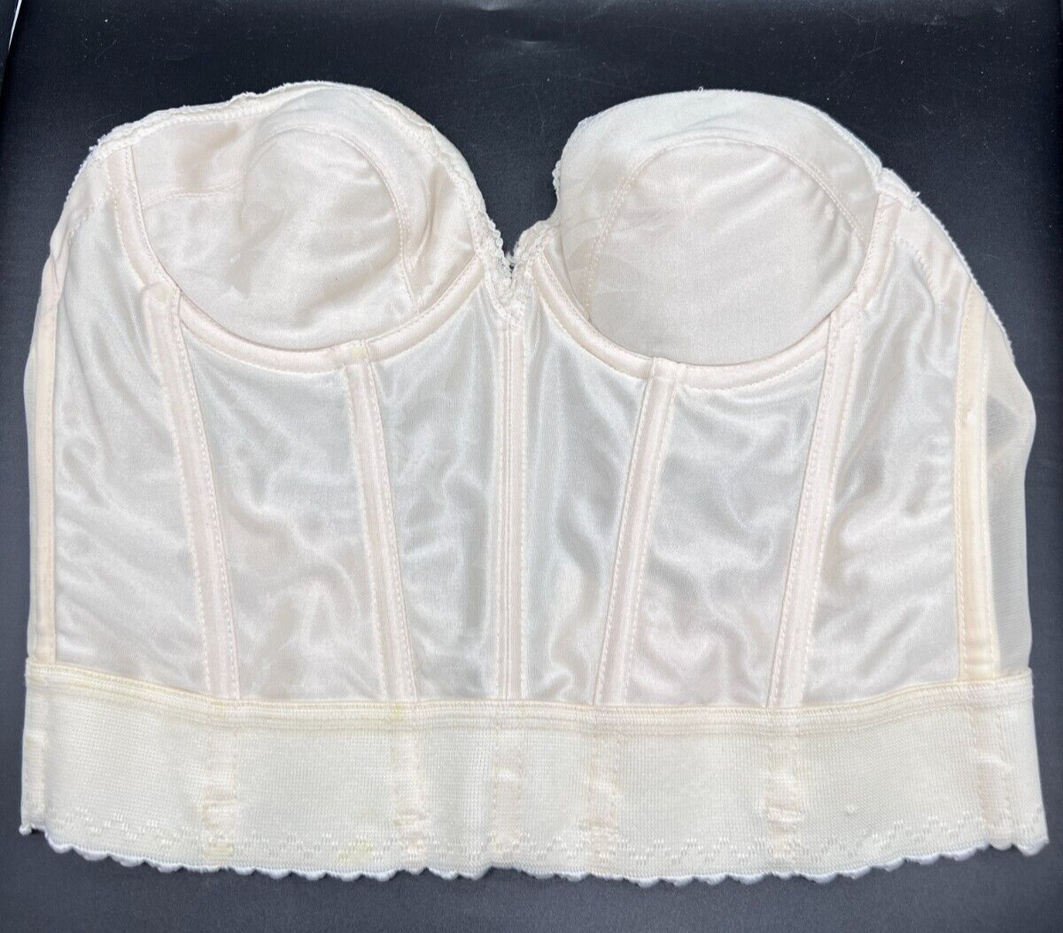 Vintage 1960s Bustier Wynette By Valmont Strapless Corset Bra Size 34B