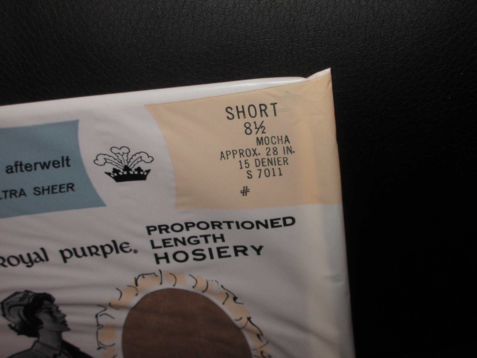Vintage Royal Purple Hosiery Nylons Size Sears 8.5 Short Mocha NYLON STOCKINGS