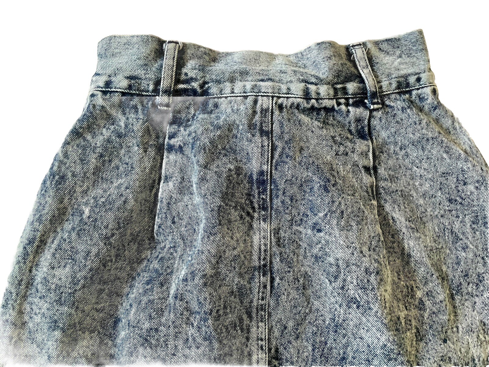 Vintage 80s Stonewahsed Denim Skirt Women’s 7 KAYO of CA Acid Wash Jean Go West
