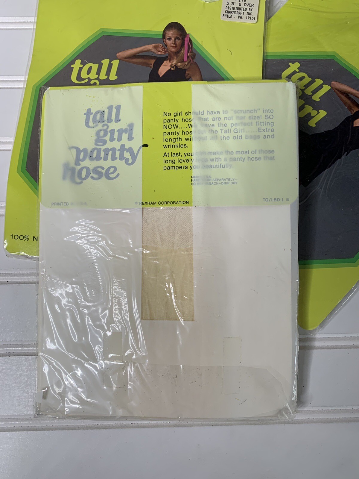 NOS Lot Of 3 Tall Girls Pantyhose Nylons Stockings White Sheer For 5’8 & Taller