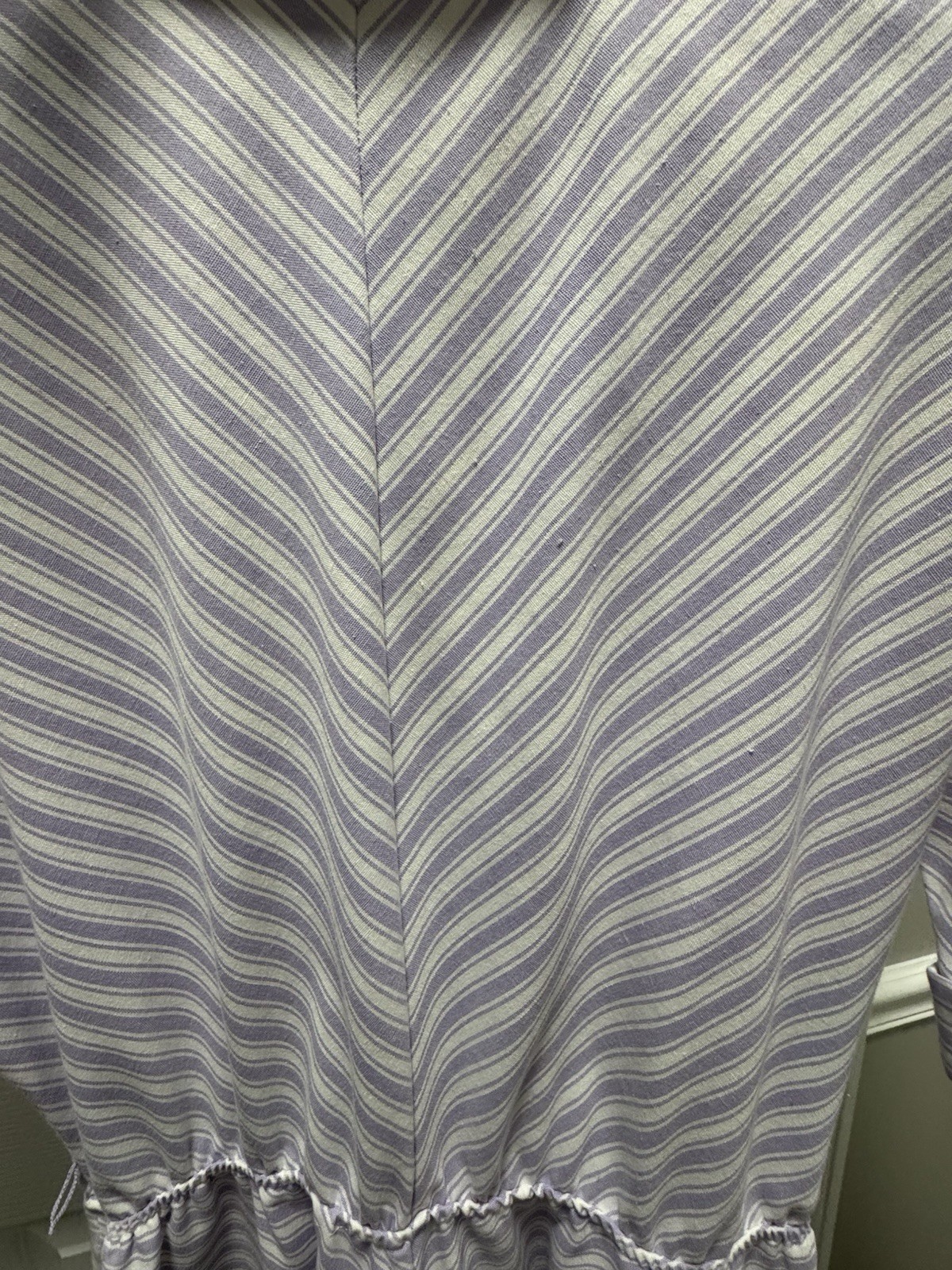 The American Shirt Dress Vintage 80’s Lavender White Stripe Size 11/12 USA