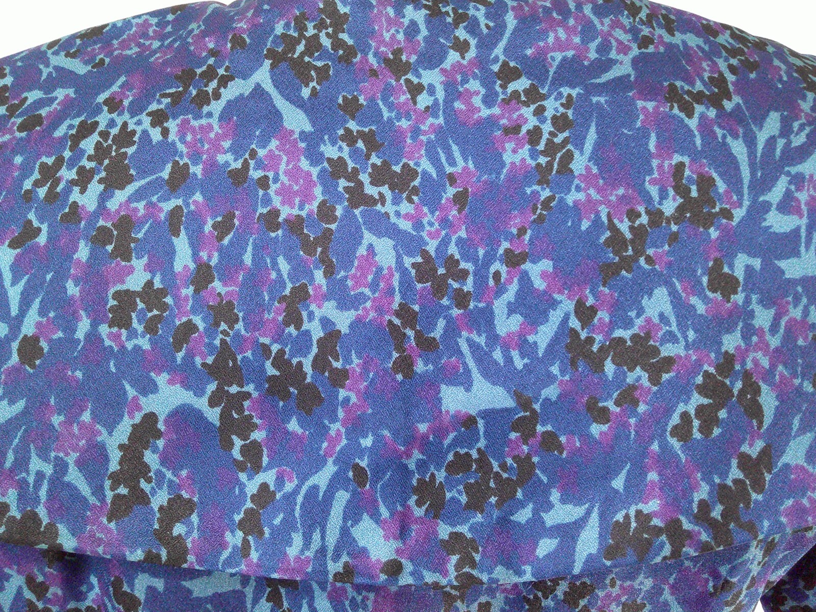 Vtg 50’s GLORIA SWANSON by Forever Young Blue Purple Print Wiggle Shift Dress M
