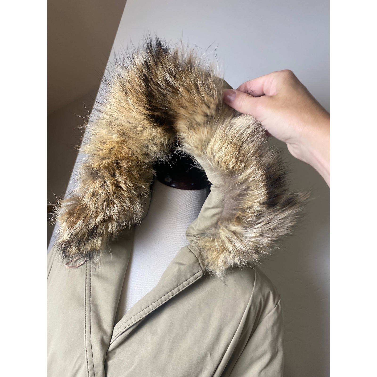 Vintage Eddie Bauer Expedition Outfitters Goose Down Down Parka Fur Trench Coat