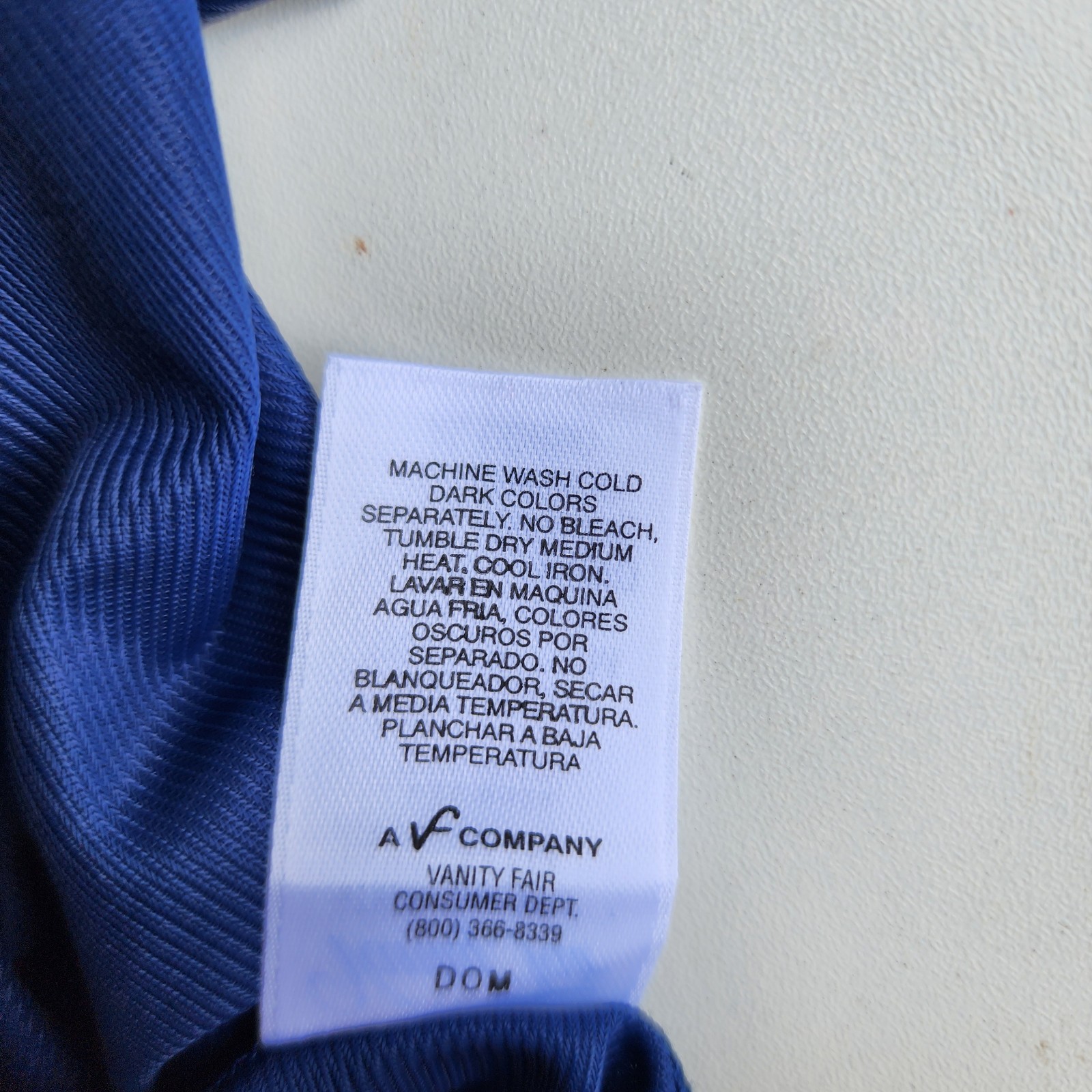 Vtg Vanity Fair Short Nightgown Style 30-107 Periwinkle NavyBlue Nylon USA M