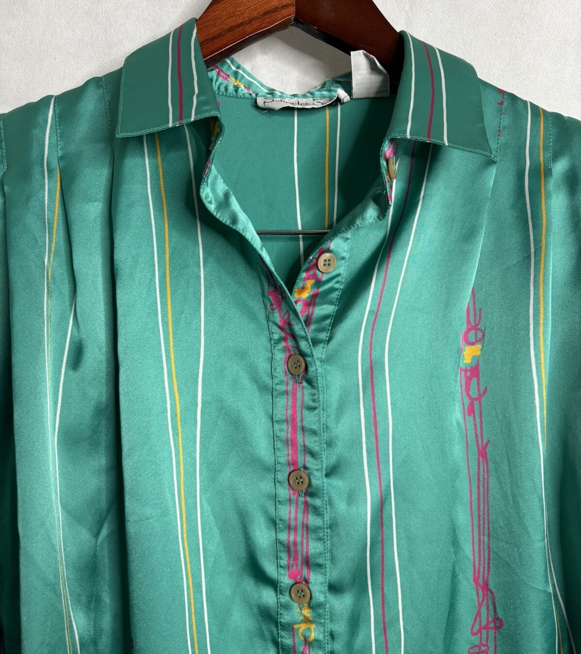 Schrader Sport New York Shift Dress Womens 10 All Over Print Vintage 80s *Read