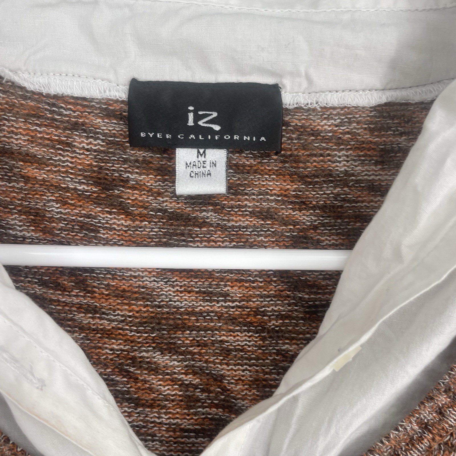 Vintage Y2K IZ Byer California Medium Knit Vest Shirt Layer Preppy Academia