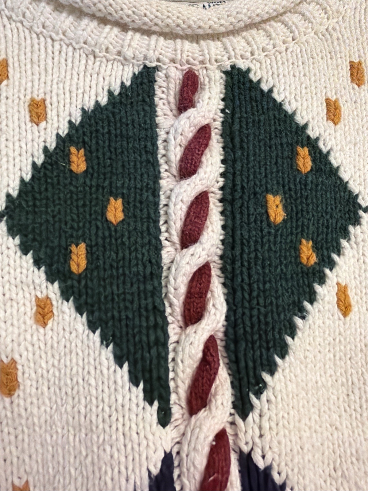 Vintage Novelty Argyle Fun Preppy Geometric Multicolor Oversized Sweater 14/16
